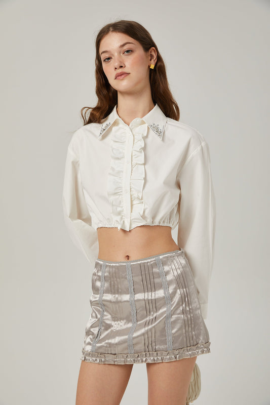 Isabeau crystal-embellished shirt