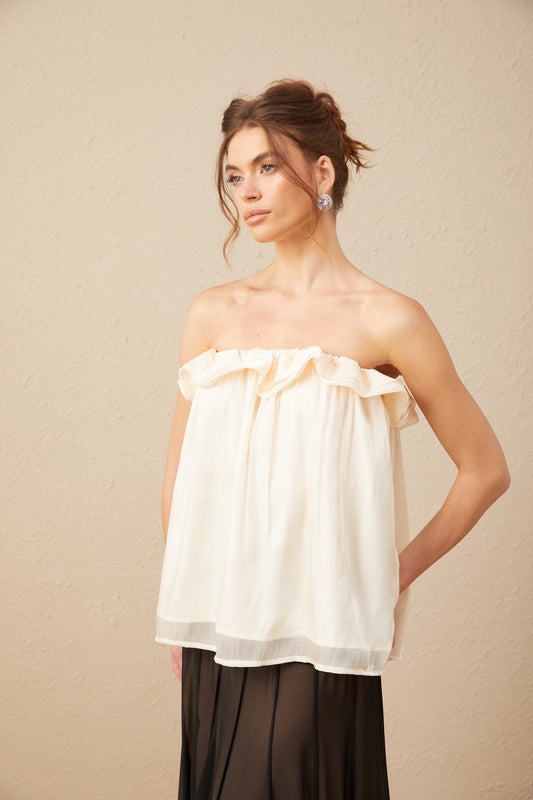 Adèle off-shoulder ruffled top (US Only)