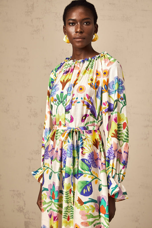 Adalasia paisley-print poplin midi dress (US Only)