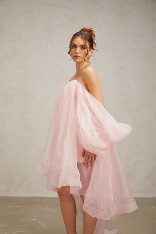 Élodie bow-detail voluminous mini dress