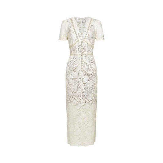 Kalena embellished lace midi dress (US Only)