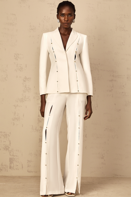 Frida Embellished Blazer & Trouser Pant Set