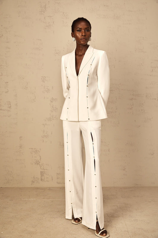 Frida Embellished Blazer & Trouser Pant Set