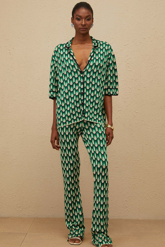 Verdoyante Green Jacquard Knit Co-ord Set