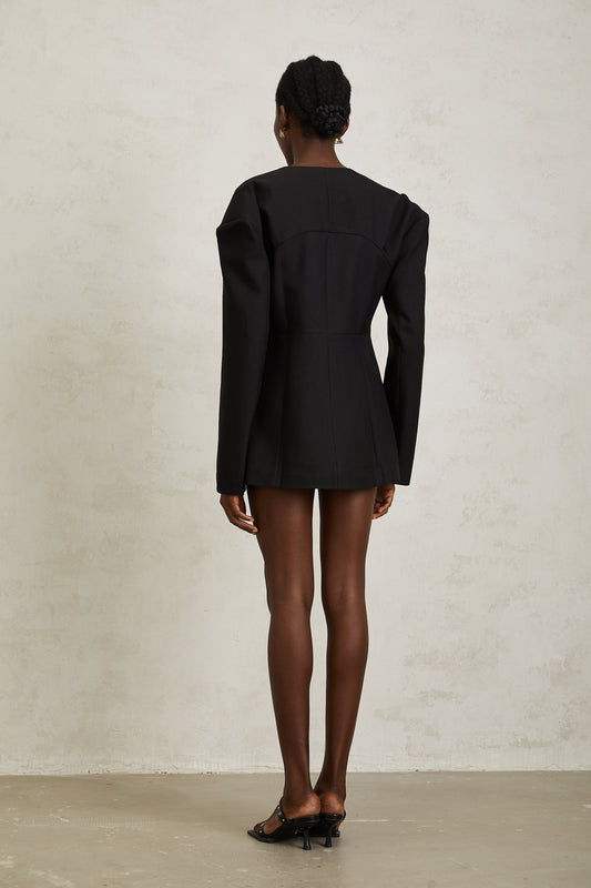 Madeleine Black Slimfit Mini Dress
