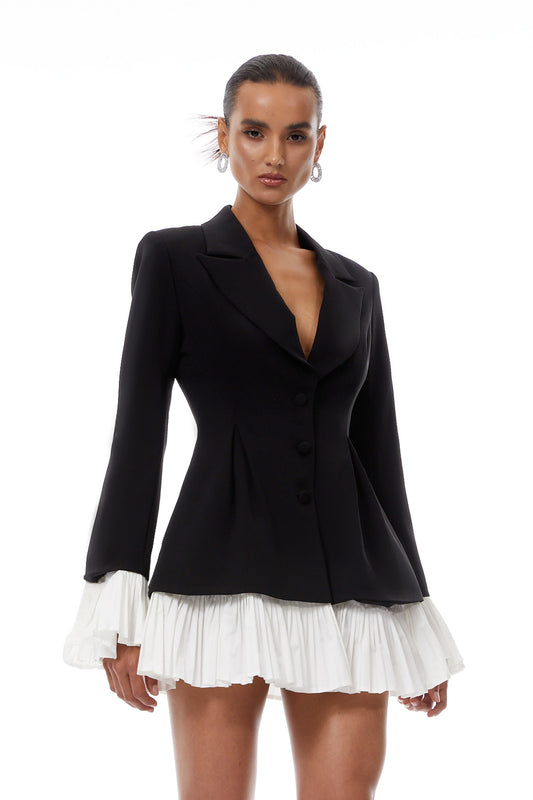 Rébecca Color Block Mini Blazer Dress