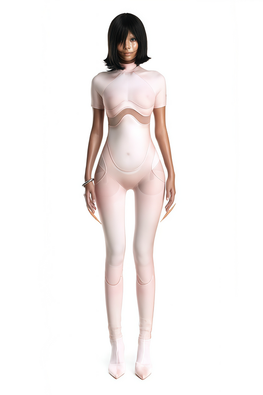 Zéro Pink Short Sleeve Catsuit