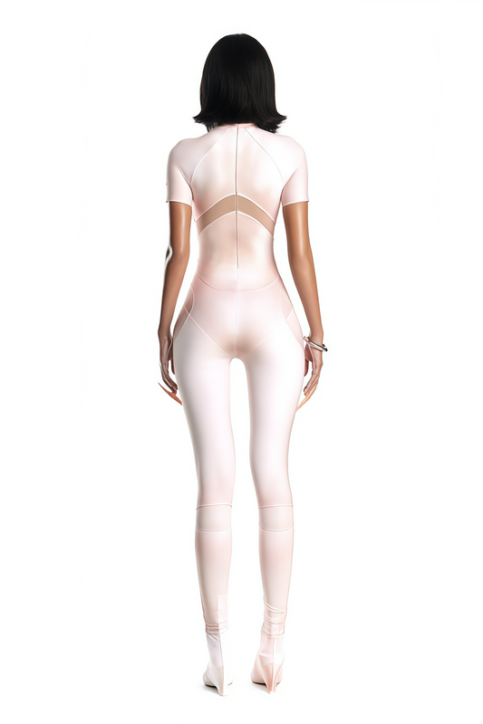 Zéro Pink Short Sleeve Catsuit