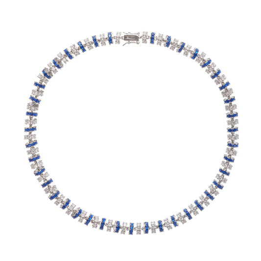 Sandrine Blue Crystal-Embellished Necklace