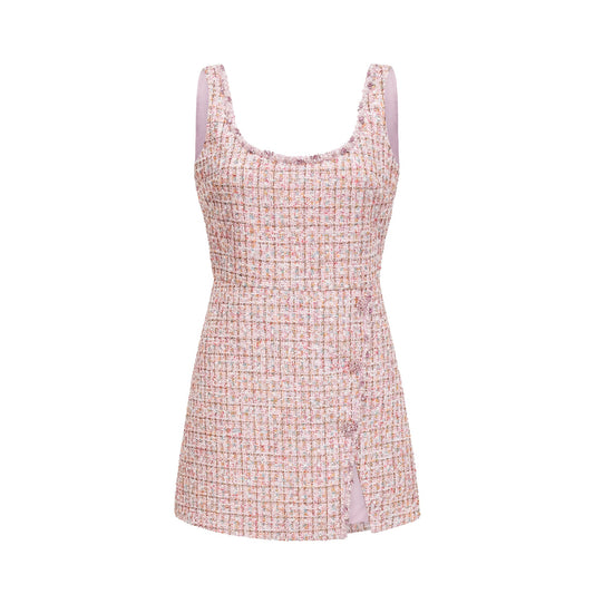 Aoife pink embellished tweed mini dress (US Only)