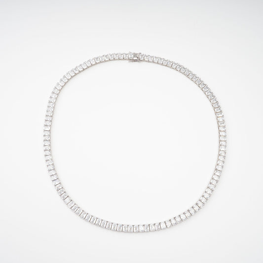 Florence Silver Tone Crystal Embellished Necklace