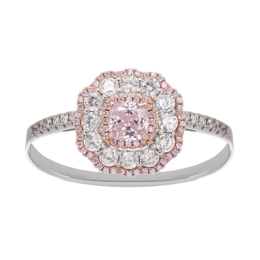 Marianne Pink Polished Zircon Gemstone Sterling Silver Ring