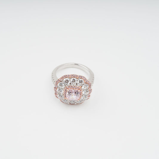 Marianne Pink Polished Zircon Gemstone Sterling Silver Ring