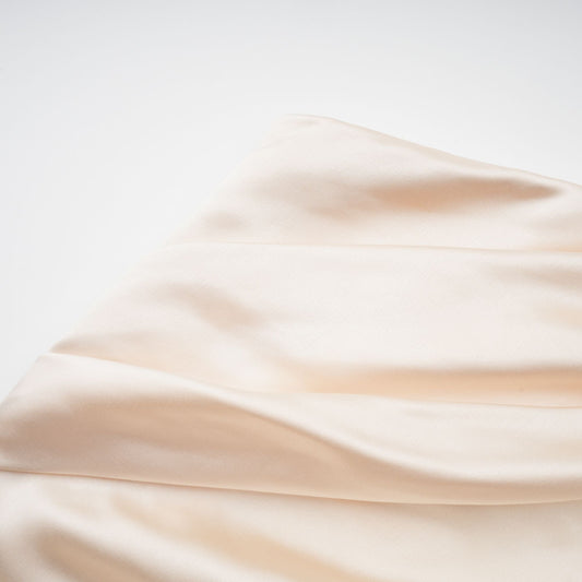 Thérèse neutral scarf-design satin maxi dress