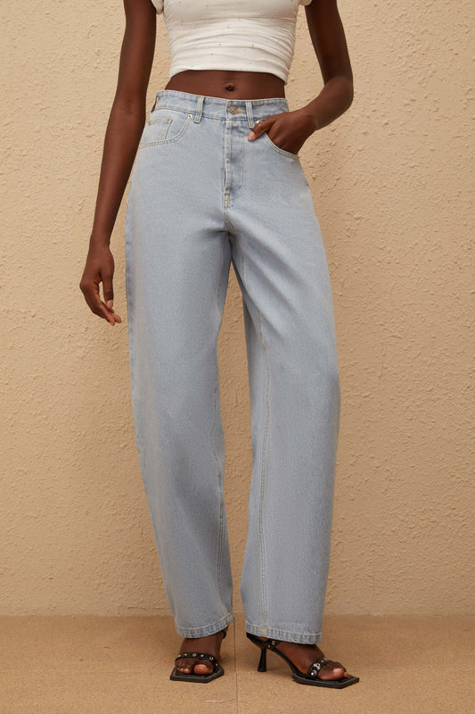 Alix Light Blue Deinm Wide Leg Jeans