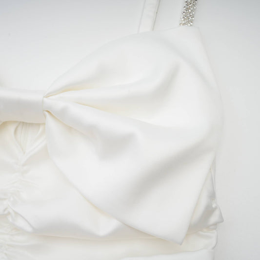 Anastasia white crystal-embellished mini dress (US Only)