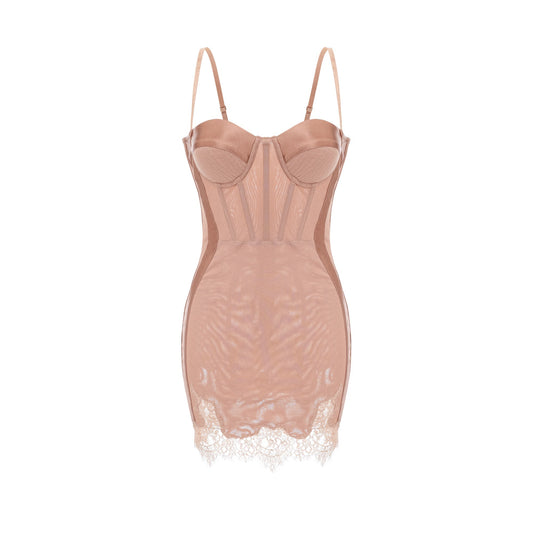 Coline bustier-style mini dress