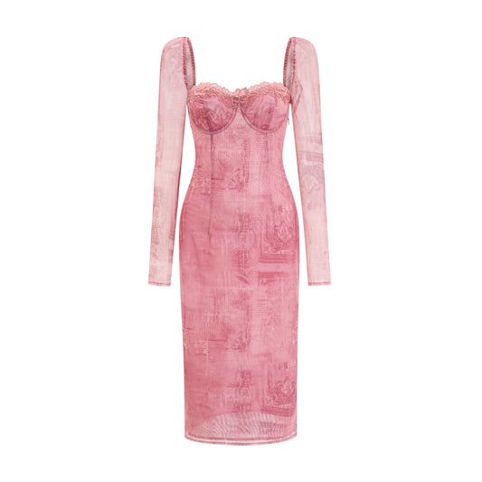 Florianne semi-sheer dress