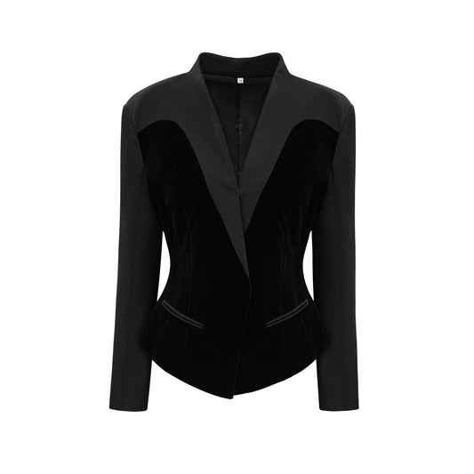 Mireille black panelled jacket