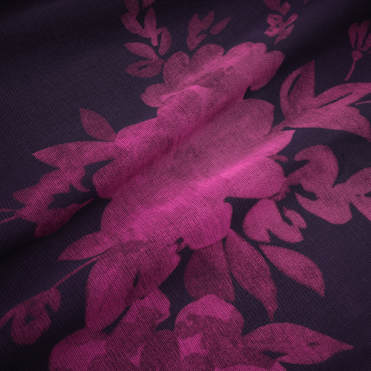 Róisín purple floral-print midi dress