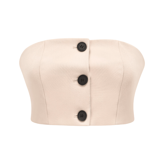 Naomi button-detail crop top